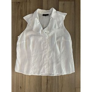 Jones New York signature Women’s Blouse sleeveless shirt 2XL Ruffles